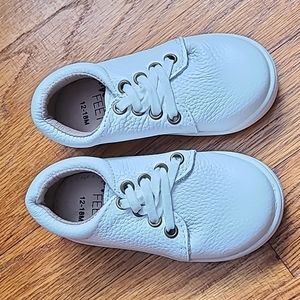 White Monkey Feet Low Top Sneakers